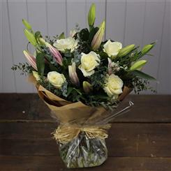 Classic Oriental Lily and White Rose Bouquet