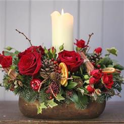 Christmas Luxury  Table Centre - Red