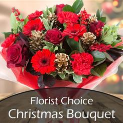 Christmas Florist Choice Hand Tied Bouquet
